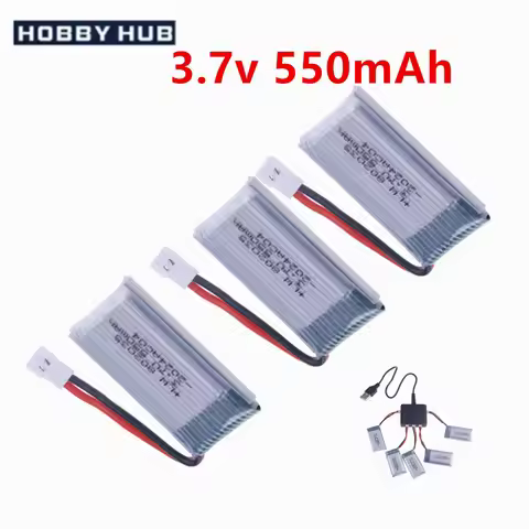 For X4 H107 H31 KY101 E33C E33 U816A V252 H6C RC Quadcopter Drone Spare Part 1S 3.7V 550mAh 35C Lipo