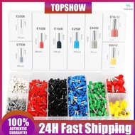 1200pcs Assorted E Tube Crimping Terminal Insulated Electrical Wire Connector Set with Storage Box Y