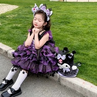 Kuromi Girls Dress Cake Dress Lolita Children Princess Dress Summer Dress 2025 Little Girl Dress Dre