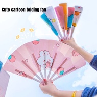 Handheld Fan Folding Fan Cool Summer Small Fan Plastic Fan Cute Cartoon Fan