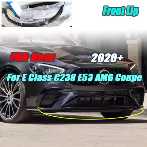 JCYECF Dry Carbon Fiber For Mercedes Benz E Class C238 E53 AMG Coupe 2020+ Front Bumper Lip Chin Spo