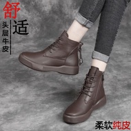 KY-DHandmade Genuine Leather Dr. Martens Boots Female British Style Women's Leather Shoes Short Boots Female Winter Soft
