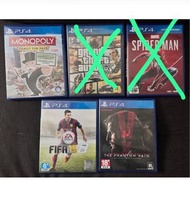 PS4 playstation 4 game GTA spider man monopoly fifa