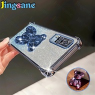 Jingsanc For VIVO Y51/Y51A/Y31/Y31 2021/Y53s Phone Case Clear Four Corner Anti-fall Flah Glitter Pap