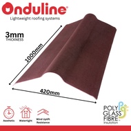ONDULINE Roof Ridges Cap Roofing 1000mm x 500mm Fittings Red Black Brown Green Light Weight Rabung Genting Atap