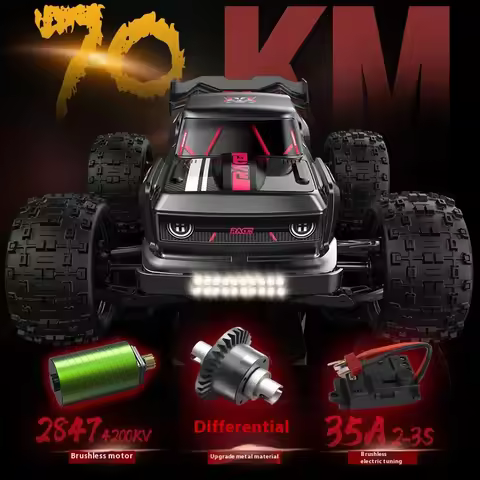 SMRC S910PRO 1:16 70KM/H 4WD RC Car With LED Remote Control Cars High Speed Drift Monster Truck for 