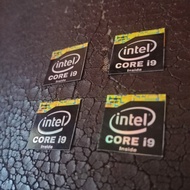 Intel core i9 inside stiker laptop komputer black premium hologram