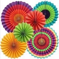 Paper Fan Birthday decor 6 in 1 party needs decorations paper fan paper
