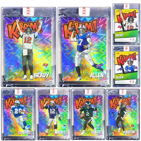 Football KABOOM Collection cards DIY homemade 6PCS/SET sanders burrow jalen hurts tom brady Laser Gl