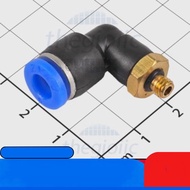 [3 Pieces]- PL6-M5 Curved Pneumatic Connector L Pipe 6mm External Thread 5mm IC2 Components
