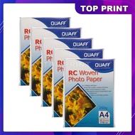 5packs QUAFF RC Woven Photo Paper Size: A4 260 GSM