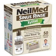 香港行貨 NeilMed 木糖醇 洗鼻器套裝粉劑補充裝(50包) 連鼻壺 (有效期2028年2月)