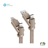 Bazic GoCharge 4 In 1 AluCable Charging Cable Fast Data Transfer With 4 Types Of Connectors (3A 60W)