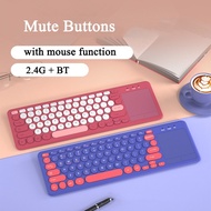 New Bluetooth Touch Keyboard Slim Mini Keypad Silent Gamer USB Wireless Keyboard With Touchpad For Android Laptop PC Tablet IPad