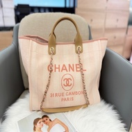 Chanel 粉色沙灘托特包 閒置新❤️