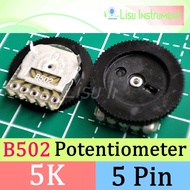 5K B502 Duplex Gear Potentiometer 5Pin