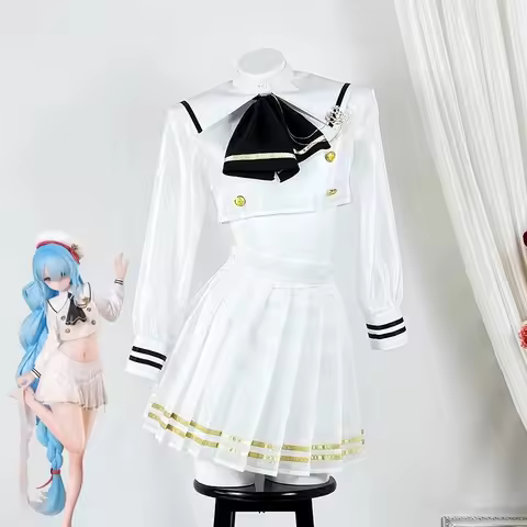 Game Azur Lane HMS Janus Cosplay Costume Janus Girl Student JK Uniform Top Skirt Set Halloween Party