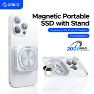 ORICO Magnetic Portable SSD 2000MB/s External SSD 512GB 1TB w/ Phone Stand for iPhone 17 (CZ20Plus)