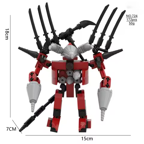 Skibidi Toilet MOC Abstract Building Blocks TV Monitor Titan Drill Mini Man Model Compatible With LE
