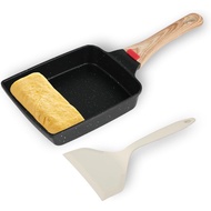 Japanese Pan 7.3"x5.9" Nonstick Square Frying Pan With Removable Handle And Silicone Spatula – Japan