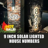 【IP65 Waterproof & Solar Powered】House Number Light LED Outdoor Address Numbers Sign Waterproof Door