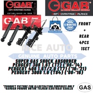 PEUGEOT 308 / 408 / 3008 (FRONT 2PCS OR REAR 2PCS ) ABSORBER - BRAND GAB