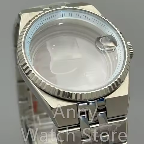 36MM 40MM Land-Dweller Men's Silver Watch Case Strap For NH35 36 Movement Sapphire Glass 29MM Dial H