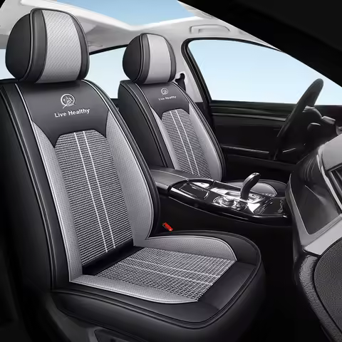 Front Single-Seat Luxury Ice Silk Full-Cover Universal Car Seat Cover, Breathable and Wear-Resistant