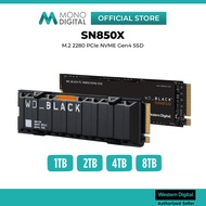 WESTERN DIGITAL WD BLACK SN850X INT SSD M.2 2280 PCIE NVME GEN 4X4 INTERNAL SOLID STATE DRIVE- HEATS