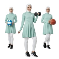 YUKATA.ID – Comfortable & Elegant Roundhand Anti-UV Muslimah Long Sleeve Sportwear Tunic Dress for J