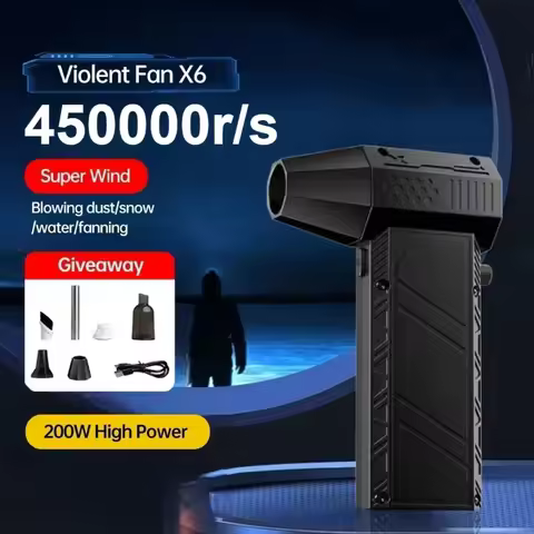 X6 Violent Fan 450000RPM Brushless Turbo Blower Powerful Air Blower Vacuum Dust Cleaner Type-C Charg