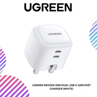 UGREEN NEXODE 45W DUAL USB-C GAN FAST CHARGER (WHITE)