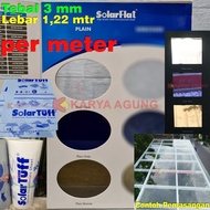 Atap SOLARTUFF SOLID 3mm Plain  Solarflat Fiber Kanopi Polikarbonat