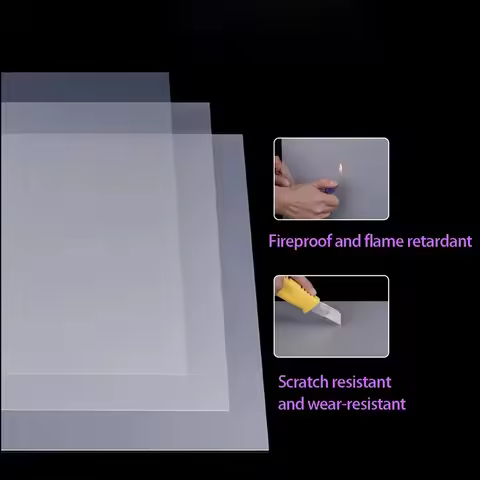 PP Plastic Sheet Double Sided Frosted Translucent 0.3/0.4/0.5/0.6/0.8/1/1.5/2mm Thickness 100x200 to
