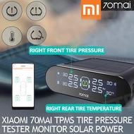 Xiaomi 70mai TPMS Tire Pressure Tester Monitor Solar Power Dual USB Charging 4 Built-in Sensors Syst