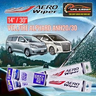 TOYOTA VELLFIRE ALPHARD ANH20 ANH30 WINDSCREEN SOLF FRONT AERO WIPER SET 30" & 14" INCH