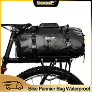 Rhinowalk Bicycle Pannier Bag 20L Waterproof Portable Multifunctional Bike Rear Seat Bag Travel Luggage Storage Bag Fitness Handbag Bicycle Accessories For Brompton and 3Sixty