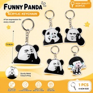 Panda meme keychain - mica keychain