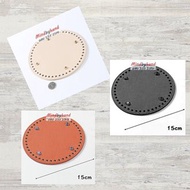 Ready-Made Leather Bag Bottom Pad Size 15 cm. Round (40450)