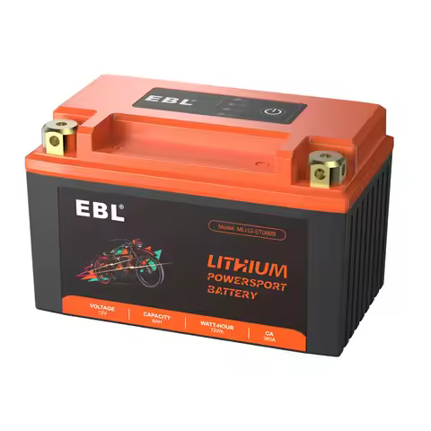 EBL Lithium Motorcycle Battery LiFePO4 12V 6Ah For : YTX7A-BS，YTX9-BS，YTZ10S-BS，YT12A-B2，YTX12-BS，YT