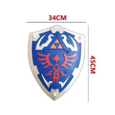 Hylian Escudo Cosplay Prop Blue Shield PVC Material