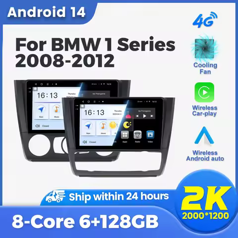 2025 NEW 2K Screen Android 14 Car Radio For BMW 1-Series E88 E82 E81 E87 2004 - 2011 Car Multimedia 