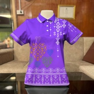 2568 Thai Royal Pattern เสื้อโปโลธุรกิจลําลองเสื้อผ้าทํางานแขนสั้น Top Spacious ขนาดใหญ่สบายและระบาย