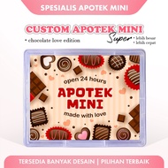 Custom Pharmacy Mini Super Box P3K Sticker Gift - Chocolate Love