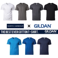 GILDAN x NORTH HARBOUR Unisex Adult The Best Ever Round Neck Plain Cotton T-Shirt NHR1100 Group C