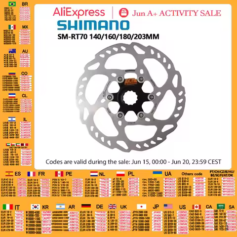 SHIMANO RT70 Center Lock Disc SM RT70 140MM 160MM 180MM 203MM Disc Rotor Ice Technologies 105 R7000 