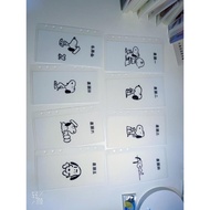 8 Pcs Money Bag A6 Snoopy Week Series Money Bag Money Bag Money Bag Money Clip+Backup Gold