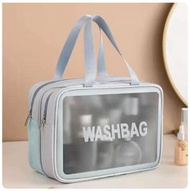 DDS - 乾濕分離化妝品收納袋【大號藍色-乾濕分離【雙層-雙手提】大容量化妝包】#N38_075_136