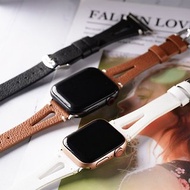 Apple watch - 鏤空真皮縮腰蘋果錶帶