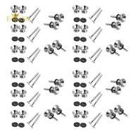 40Pcs Metal Strap Buttons End Pins with Mounting Screws for Electric Acoustic Guitar, Bass,Ukulele